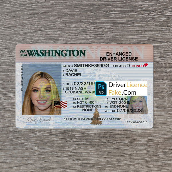 Washington Driver license front