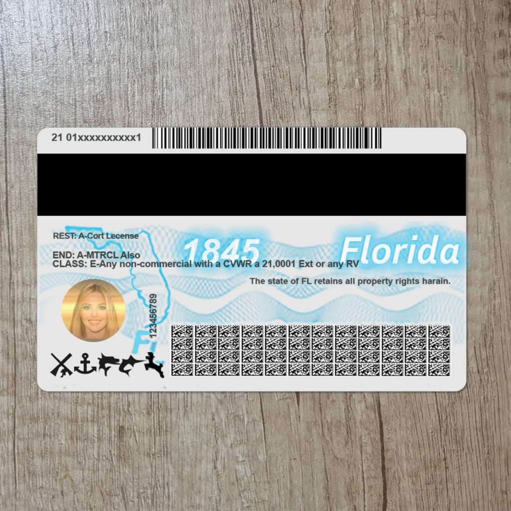 Fl Random License Generator Florida Driver License Template PSD – Fun & Editable Novelty ID for ...