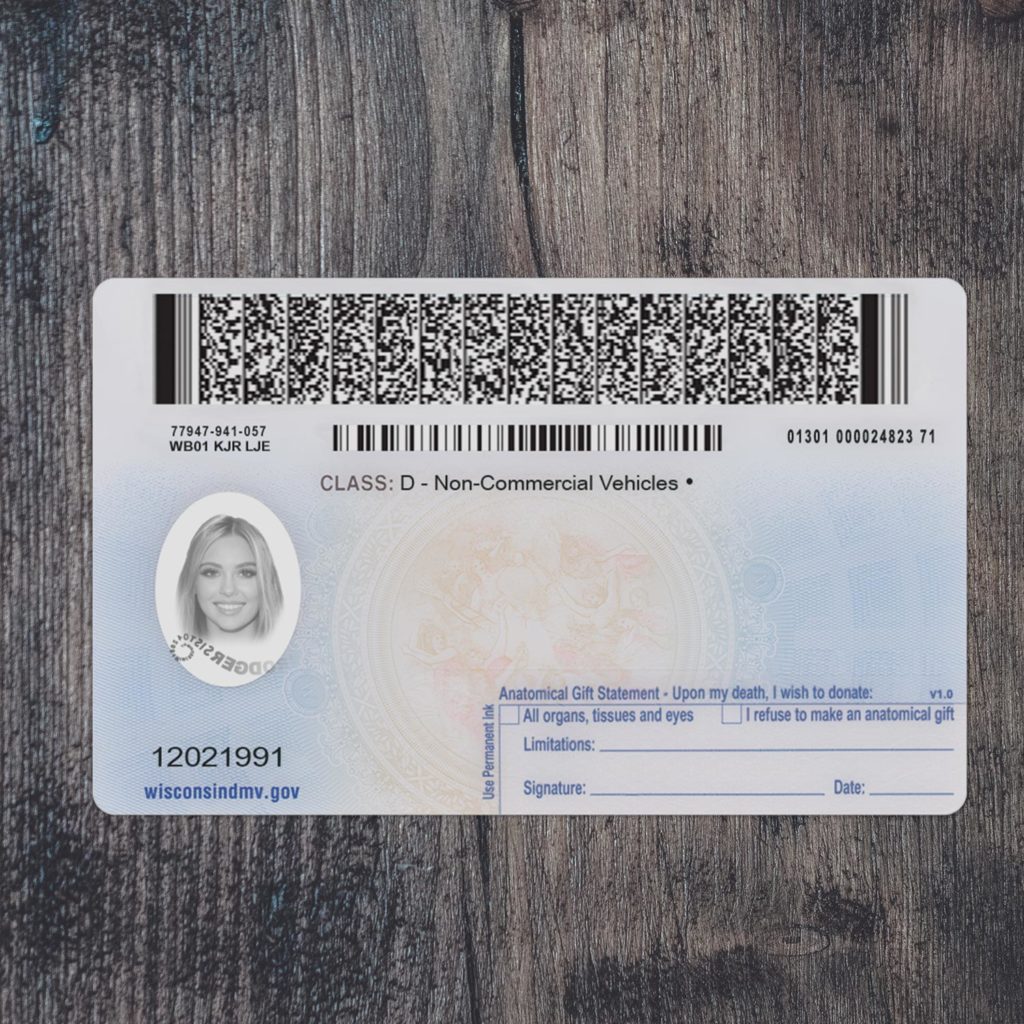 Wisconsin Driver License Template PSD – Clean Editable ID for Education ...