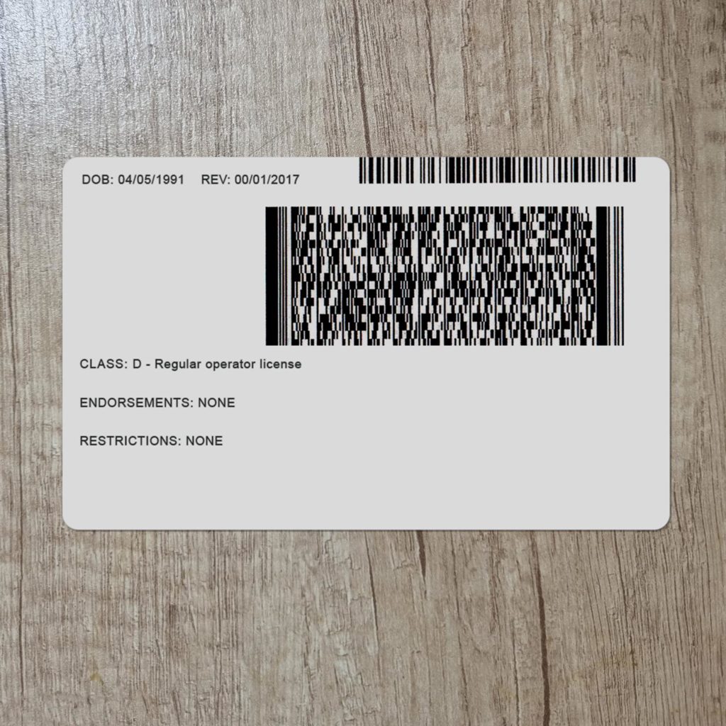 Idaho Driver License Template PSD Clean Editable Mockup for Digital