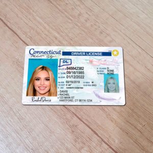 Connecticut Photo-realistic novelty ID front