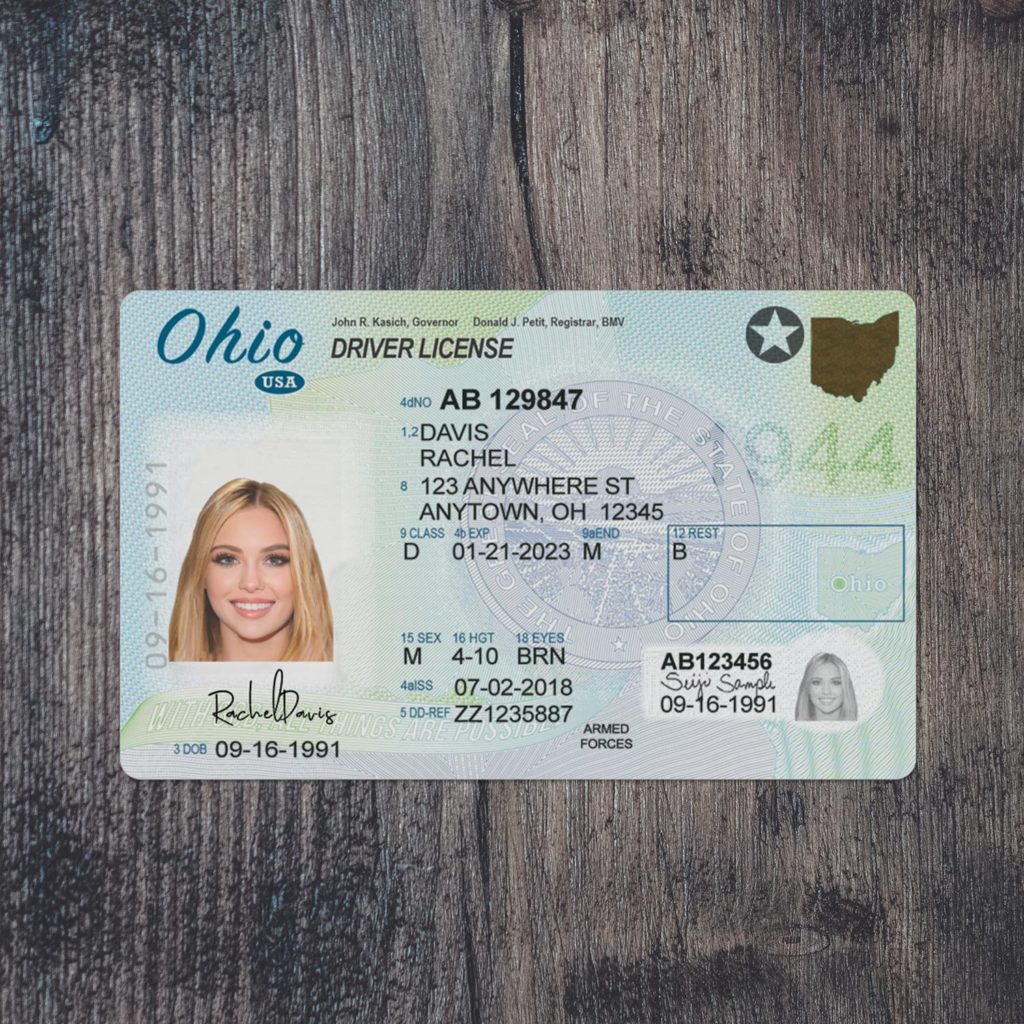 Ohio Driver License Template PSD – Editable Urban ID for Startups ...