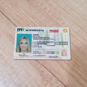 Minnesota Real-looking front photo of custom driver license