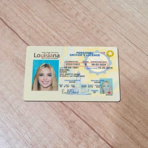 Photo-realistic novelty Louisiana Driver License template front
