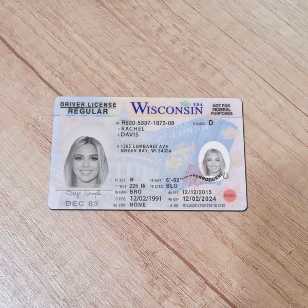Wisconsin Driver License Template PSD – Clean Editable ID for Education ...