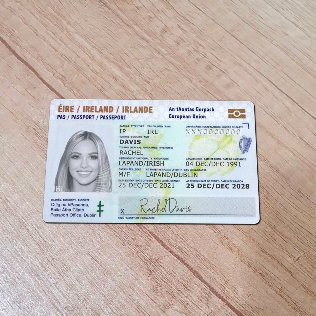 Ireland ID Card template
