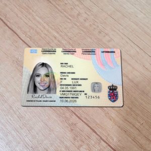 Luxembourg ID Card template