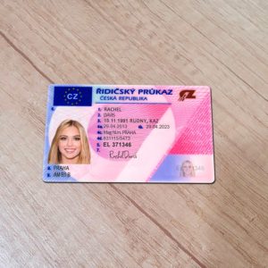 Czech Driver License template