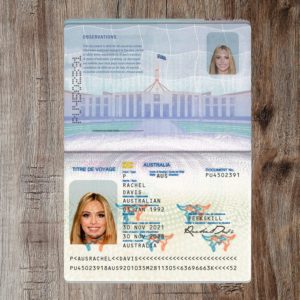 Australia passport template