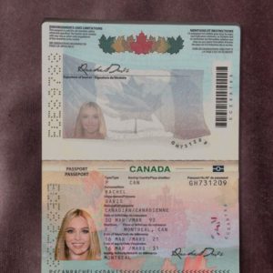 Canada passport template