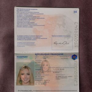 France Passport template