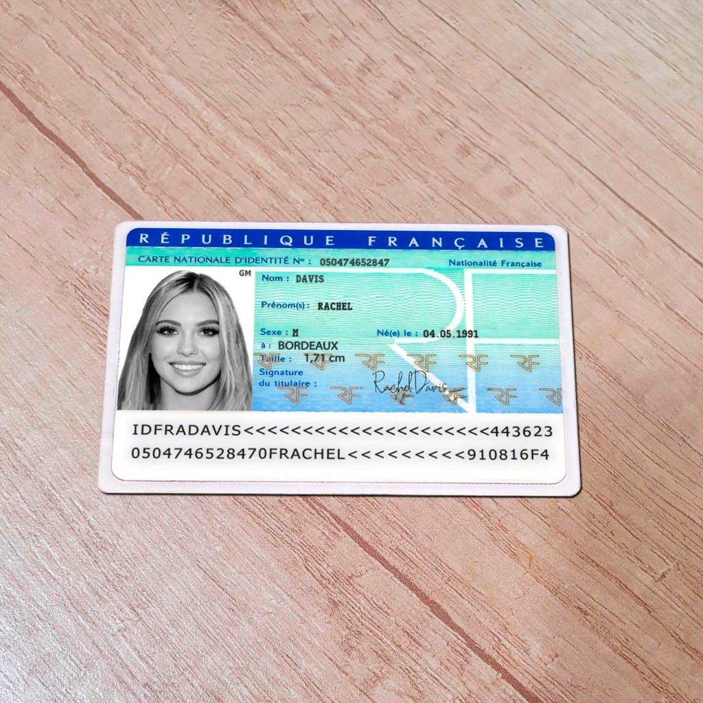 Realistic France ID Card Template | Instant Download