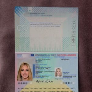Netherlands passport template