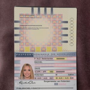 Netherlands Passport template Nr2