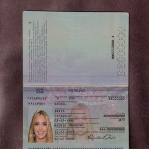 Spain passport template