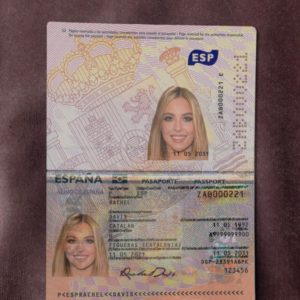 Spain passport template