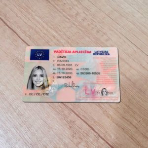 Latvia Driver License template