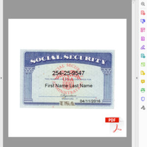 social security card template pdf