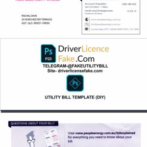 Australian electricity bill template