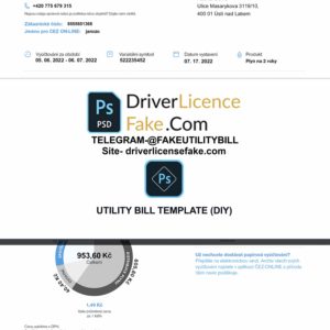 Czech Republic utility bill template