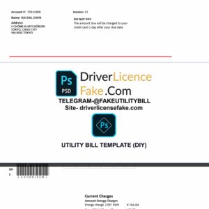 Japan utility bill template