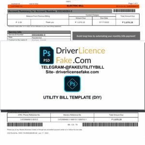 Philipines utility bill template