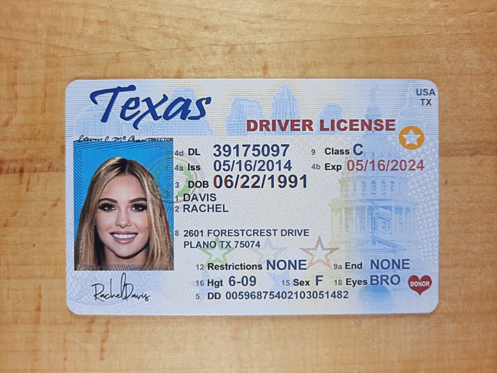 drivers license Texas