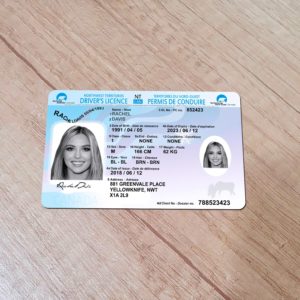 Canada Northwest Territories Driver License template