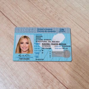 Canada Ontario Driver License template