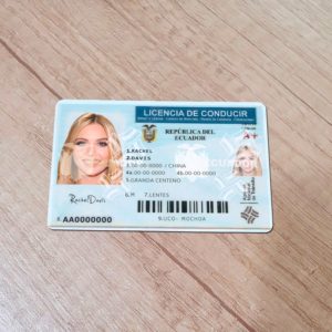 Ecuador driver license template