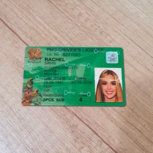 Papua New Guinea driver license template