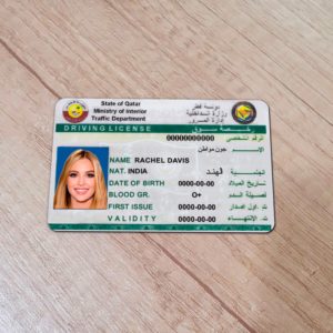 Qatar driver license template
