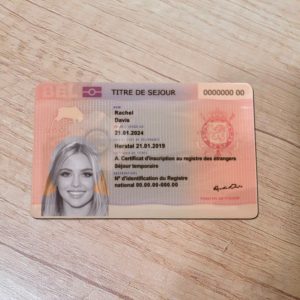 Belgium residence permit template