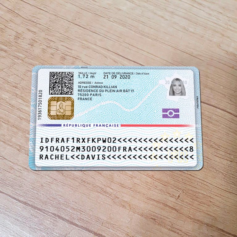 Realistic France ID Card Template | Editable Version