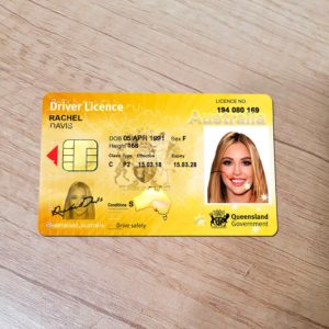 Australia Queensland driver license template