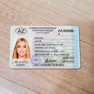 Azerbaijan driver license template