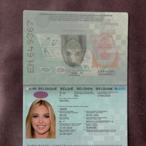 Belgium passport template