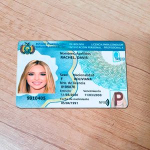 Bolivia driver license template