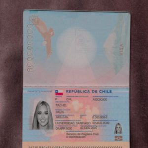 Chile passport template