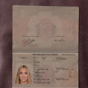Congo passport template
