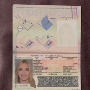 Costa Rica passport template