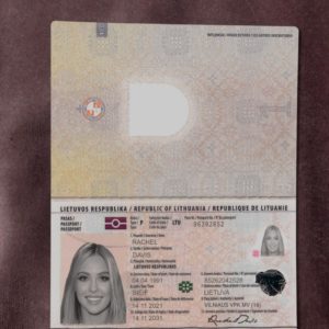 Lithuania passport template