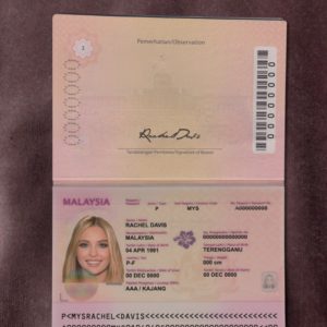 Malaysia passport template