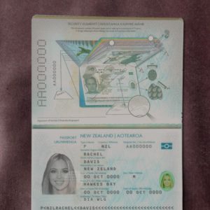 New Zealand passport template
