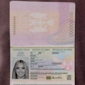 Serbia passport template